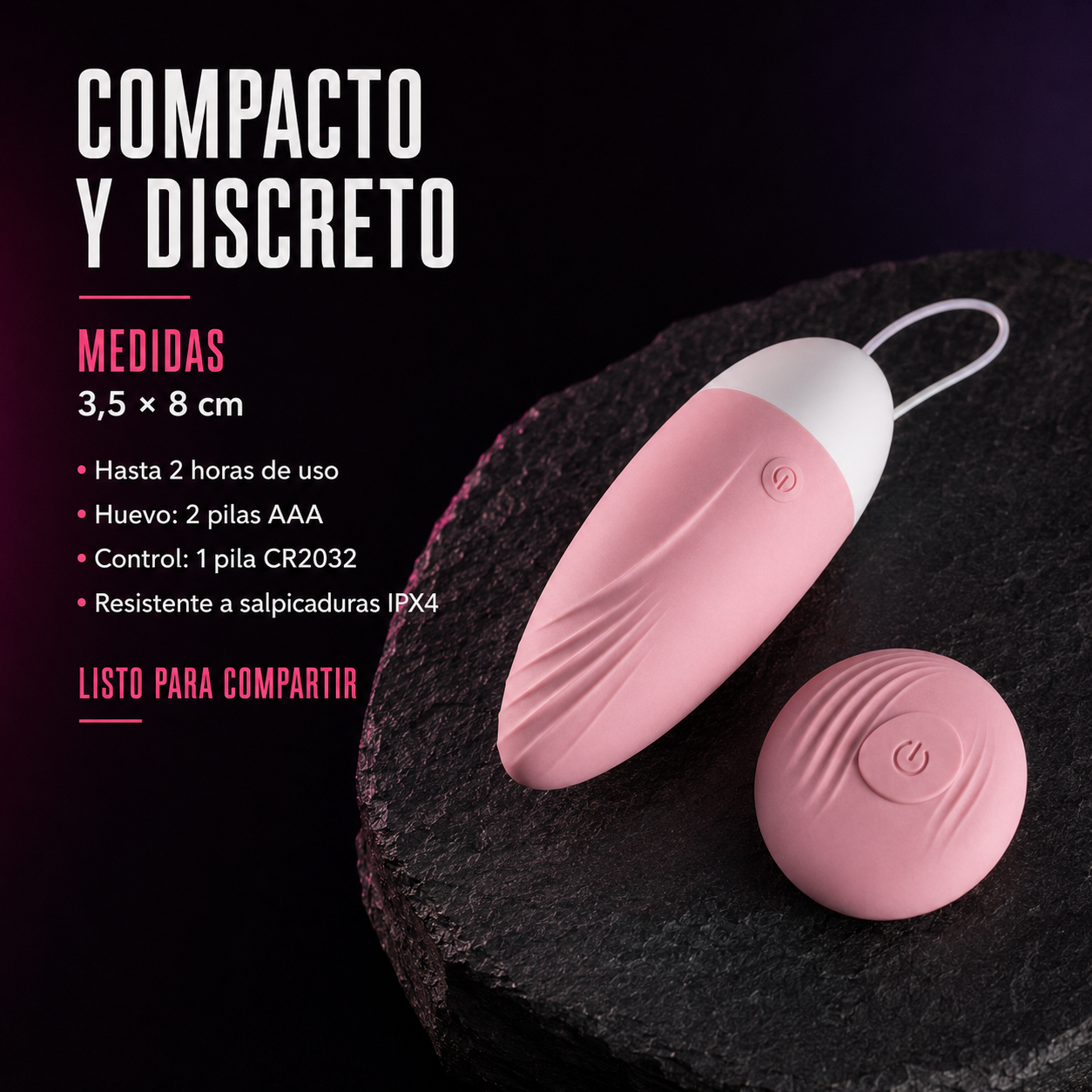 Flaworel Egg Vibrator con Control Remoto - Pila