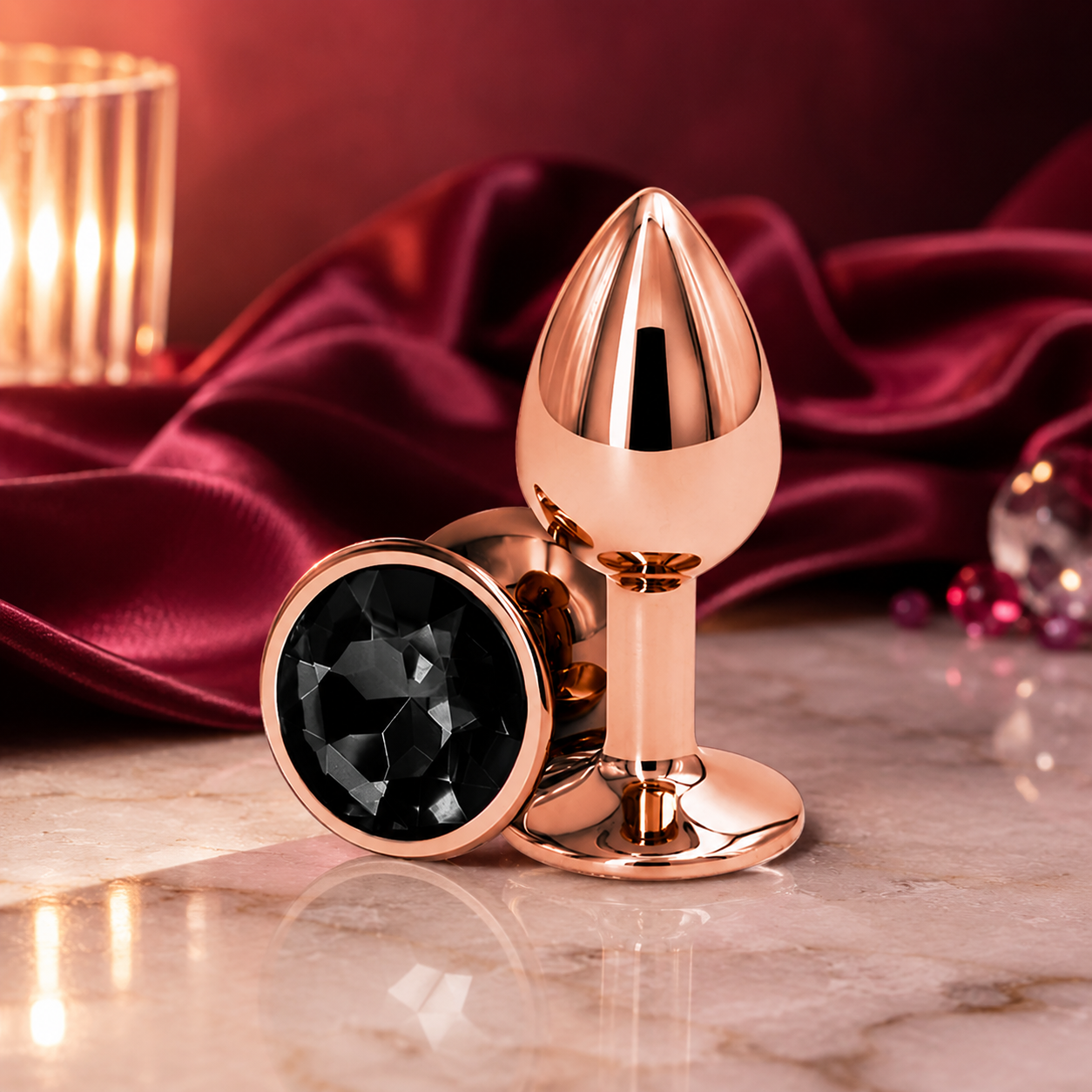 Plug metalico Gold Rose M - Base Redonda