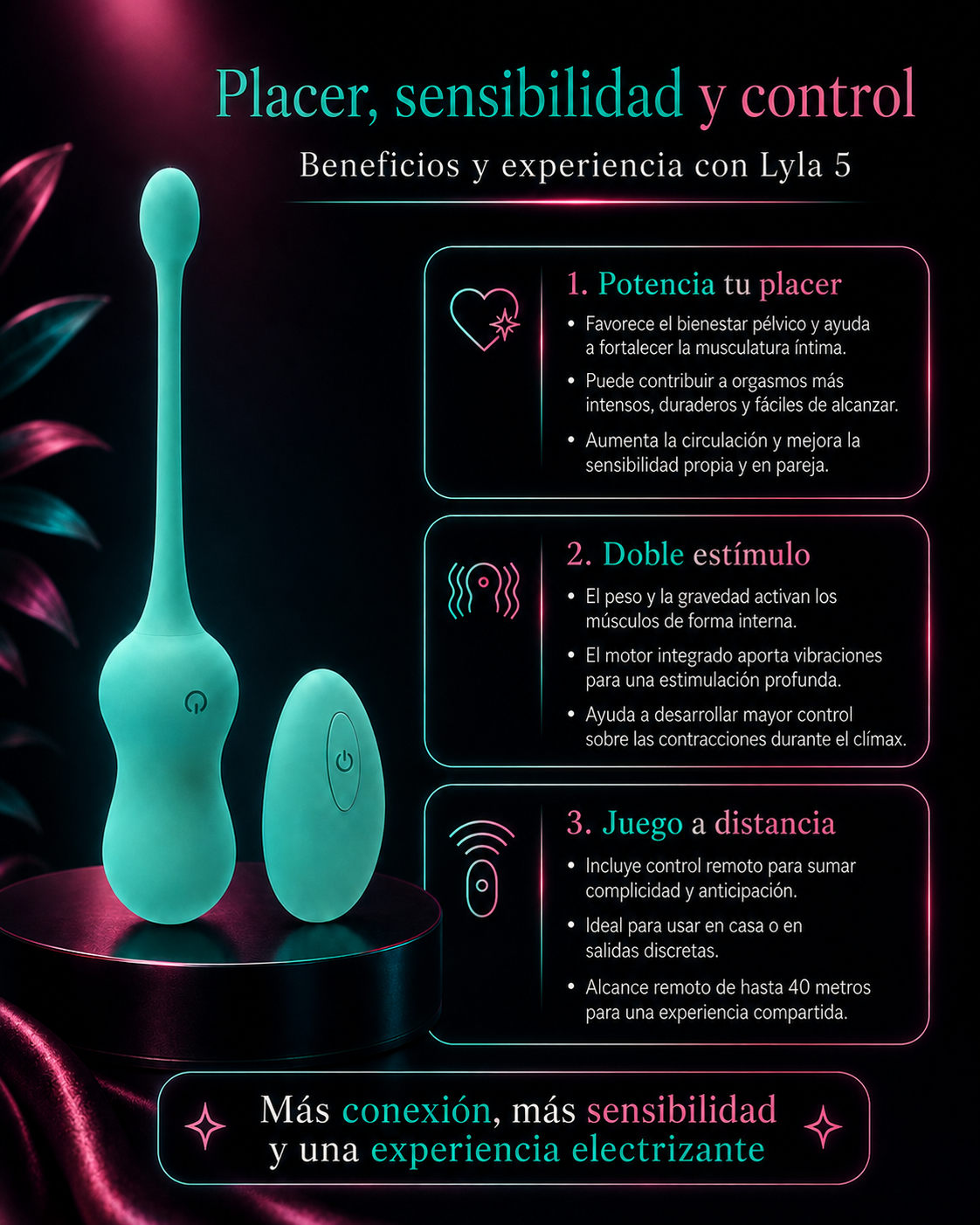 Lyla 5 - Esferas de Bienestar Pélvico con vibración - USB