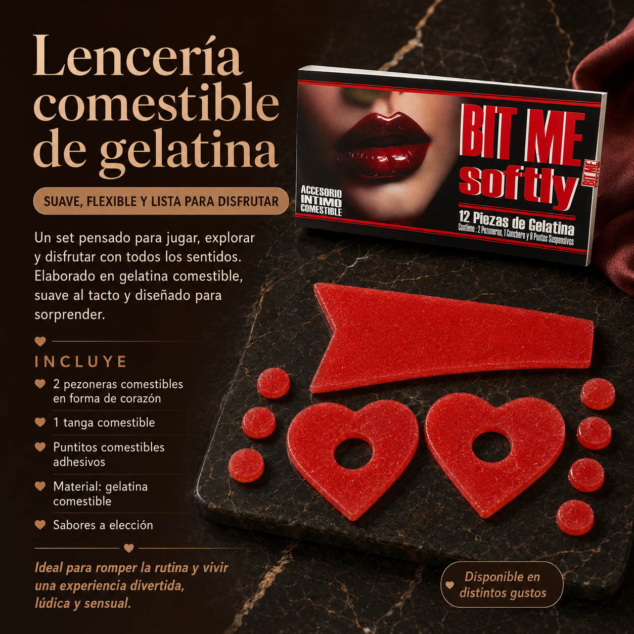 Lencería comestible de gelatina