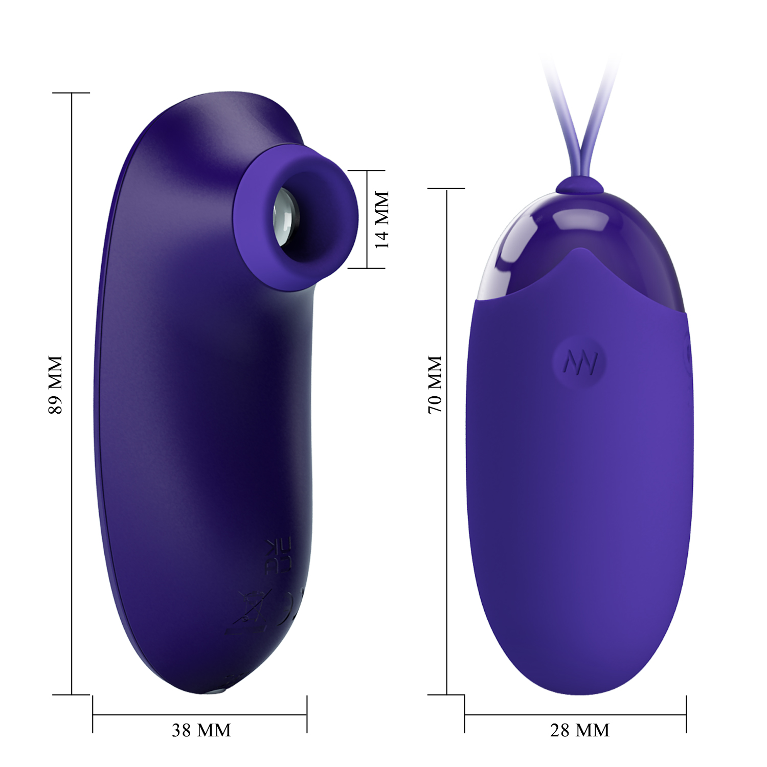 Orthus - Huevito vibrador + succionador USB