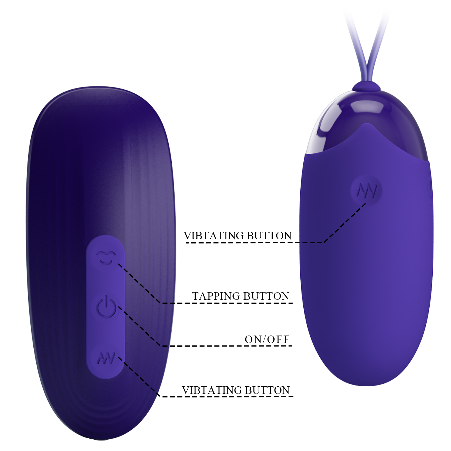 Orthus - Huevito vibrador + succionador USB