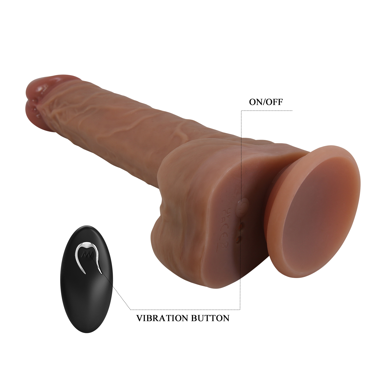 Jonathan Vibrador Realístico Impulsor Pretty Love con control remoto - USB