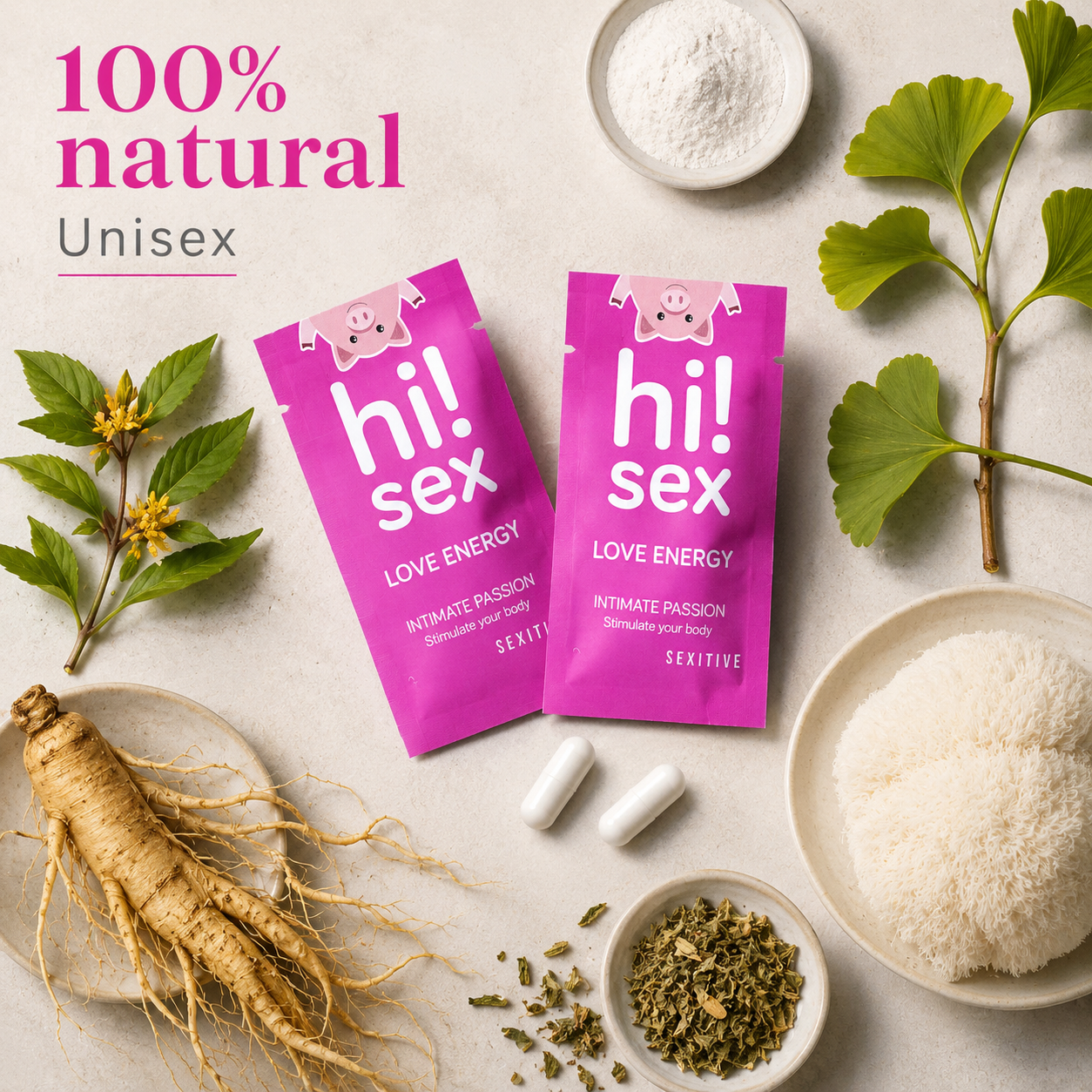 Hi! Sex - Aphrodisiac Energy - Orientada a deseo, vitalidad íntima y bienestar sexual/emocional 💗✨