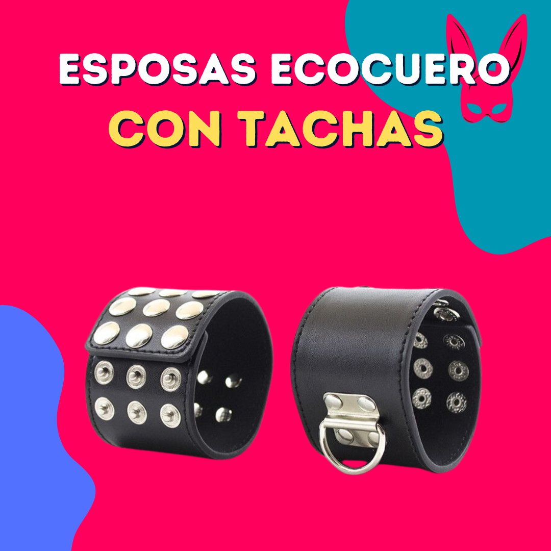 Esposas de ecocuero con tachas