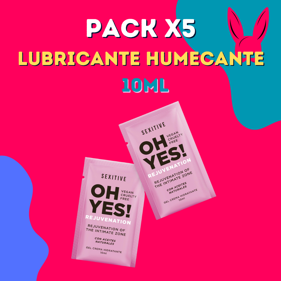 Oh Yes! Lubricante Rejuvenation hidratante íntimo 10ml - Pack 5 unidades - Base acuosa