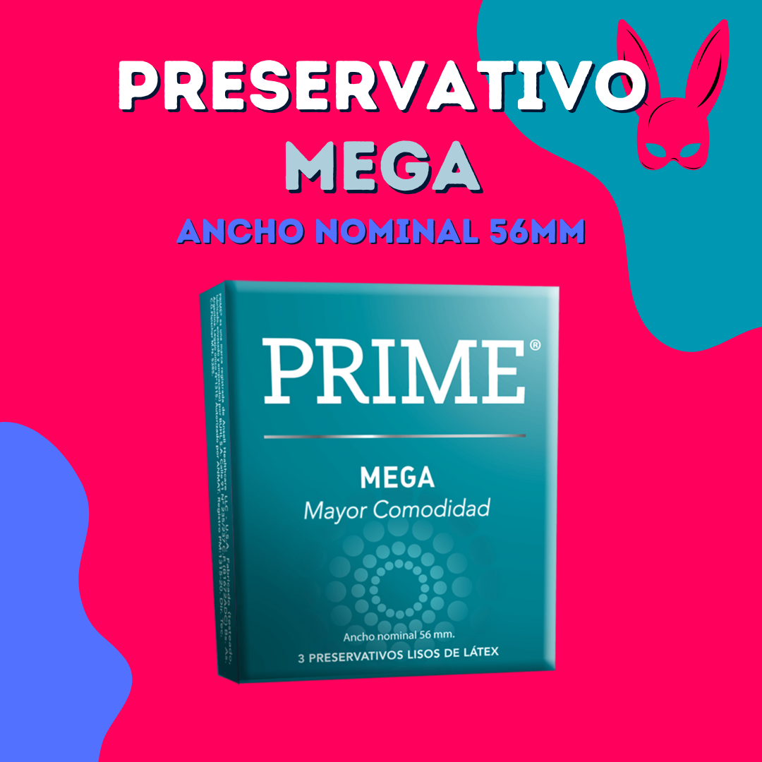Preservativos Prime Mega - Caja x3