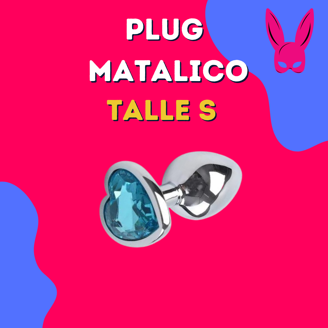 Plug metalico base corazon S