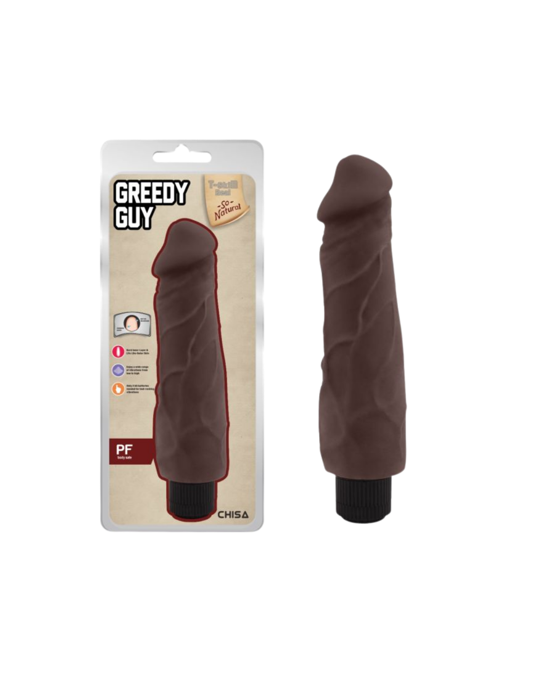 Greedy Guy – Vibrador Realista Morocho Multi-Speed 19cm x 5cm