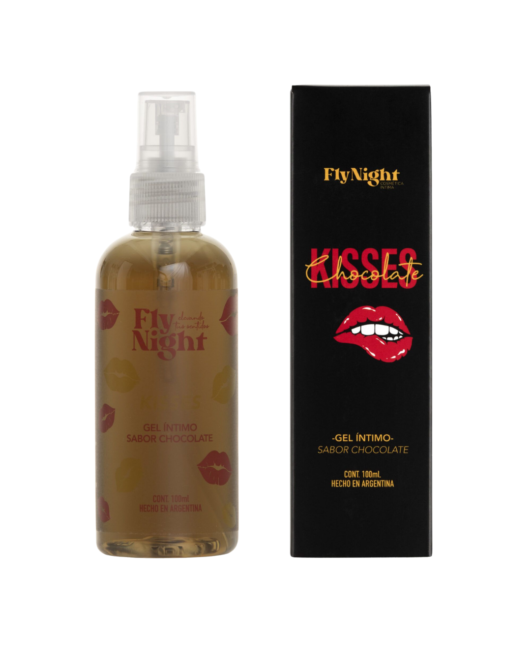 Fly Night - Lubricante Comestible Kisses Chocolate - Base acuosa 100ml