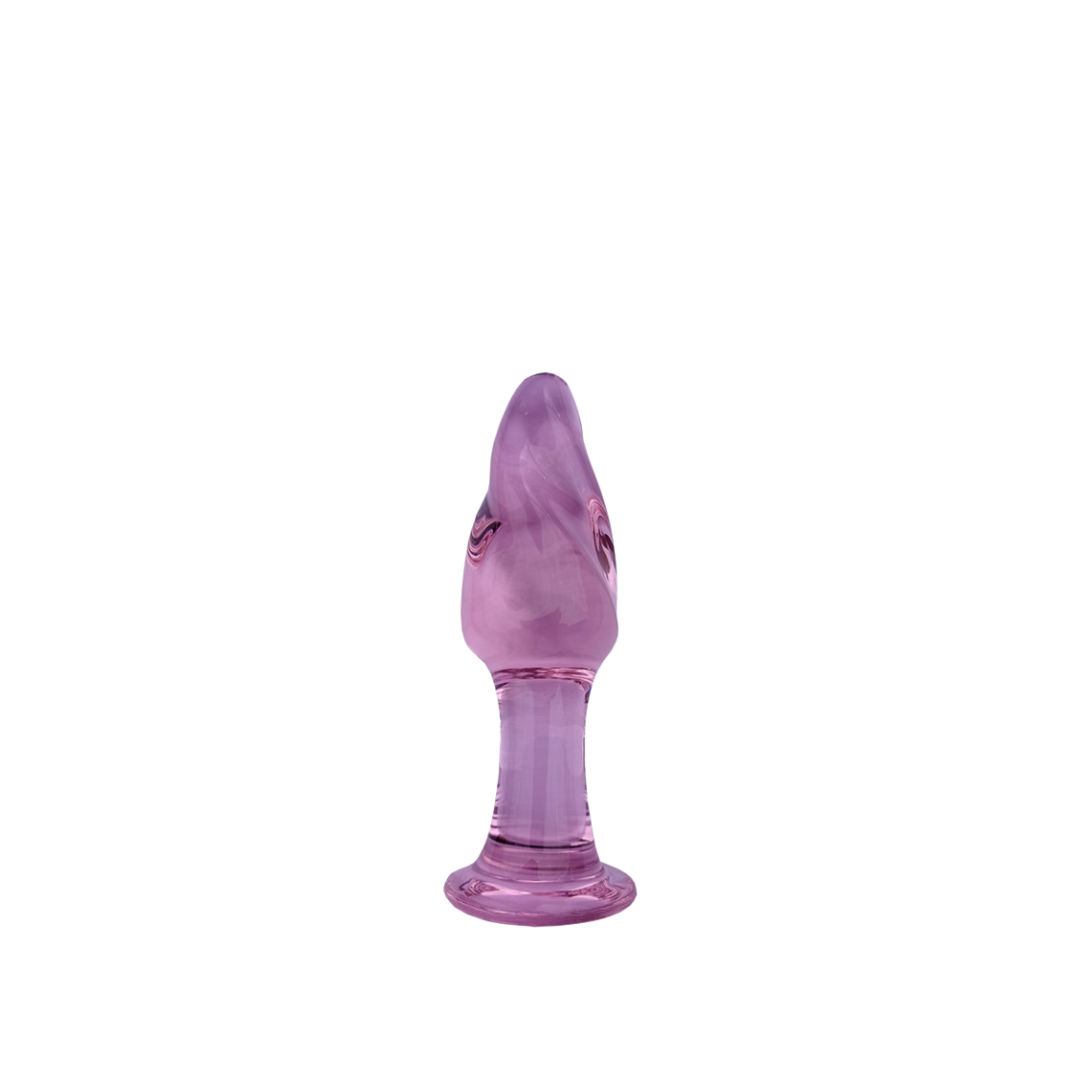 Plug de vidrio templado con torsión 9 x 3cm