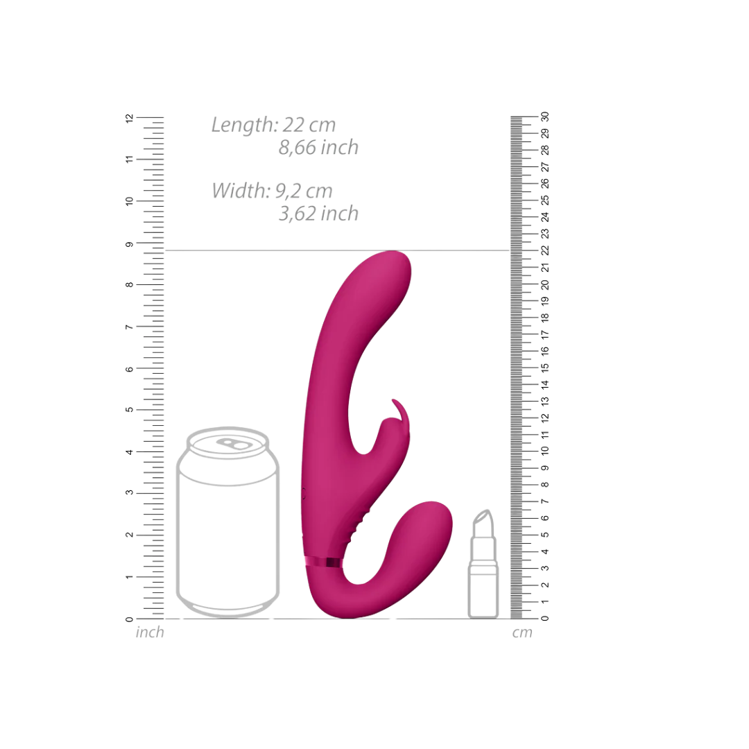 Strap-On - Triple estimulación USB