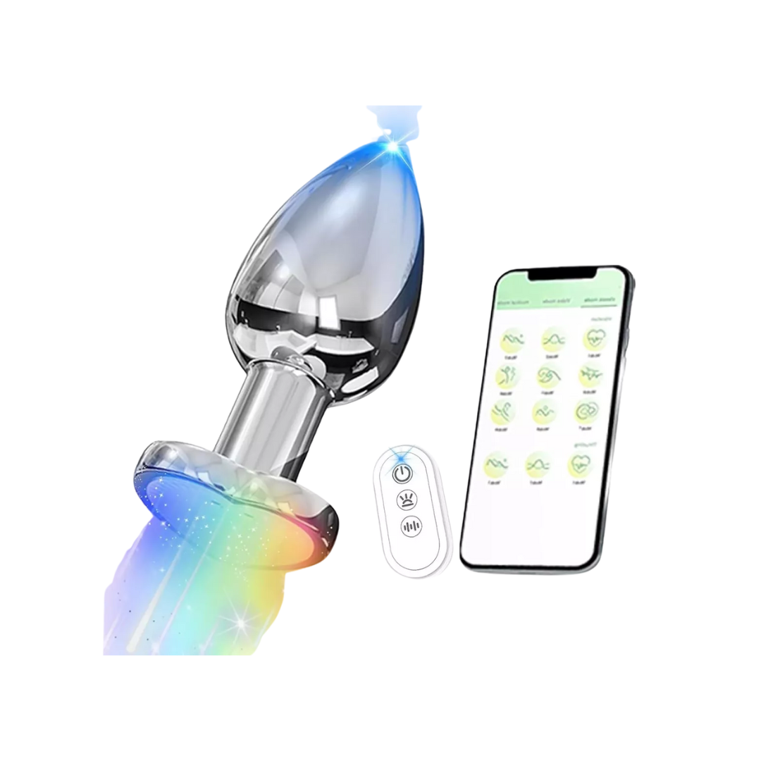 Plug anal con luz - Talle M - Control inalámbrico y APP