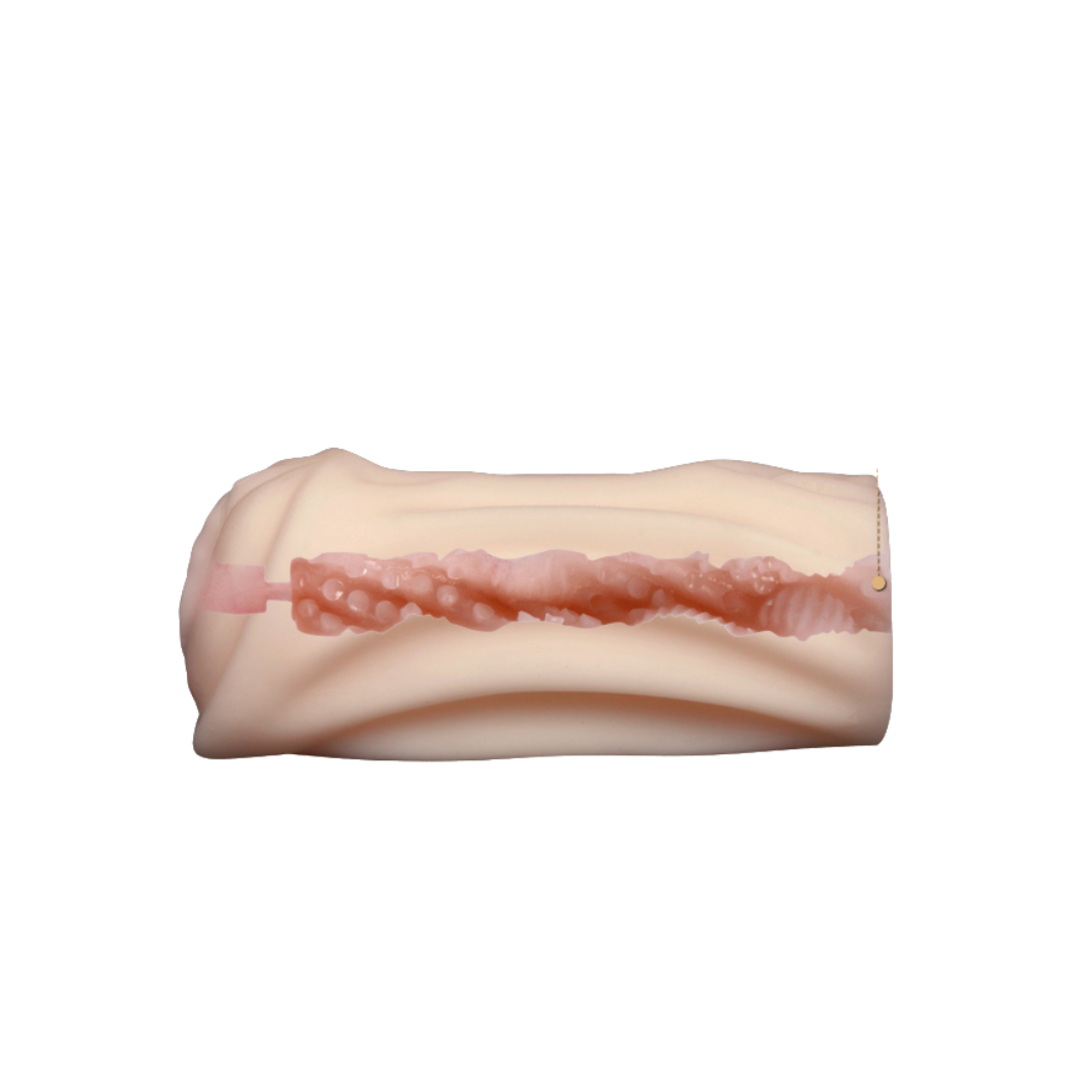 Masturbador Vulva vibradora texturada