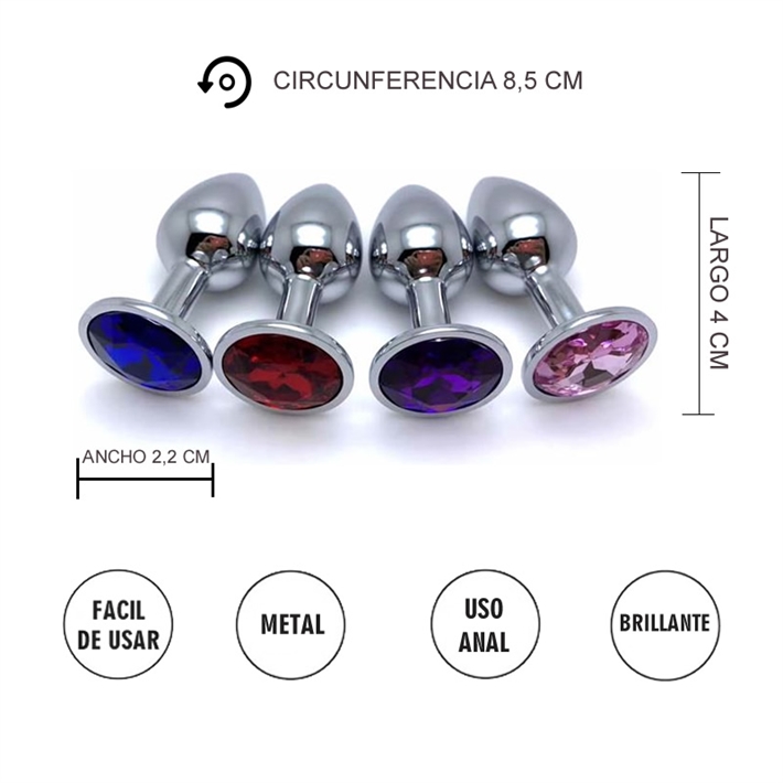 Plug metalico base redonda S