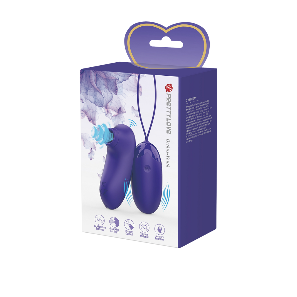 Orthus - Huevito vibrador + succionador USB