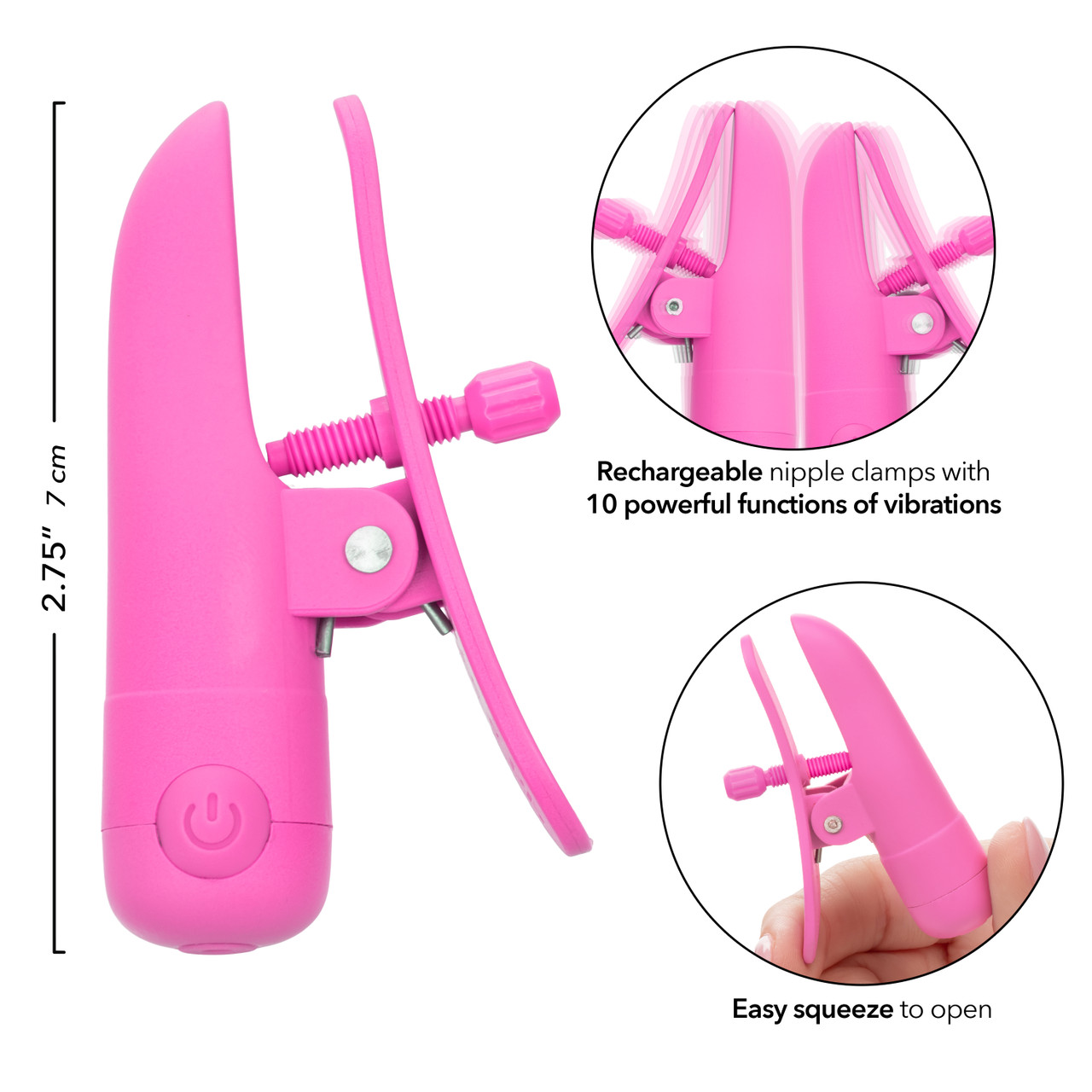 Pinzas para pezones con vibración - USB
