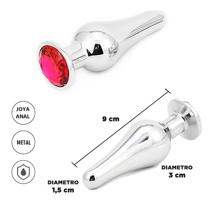 Plug dilatador anal metálico