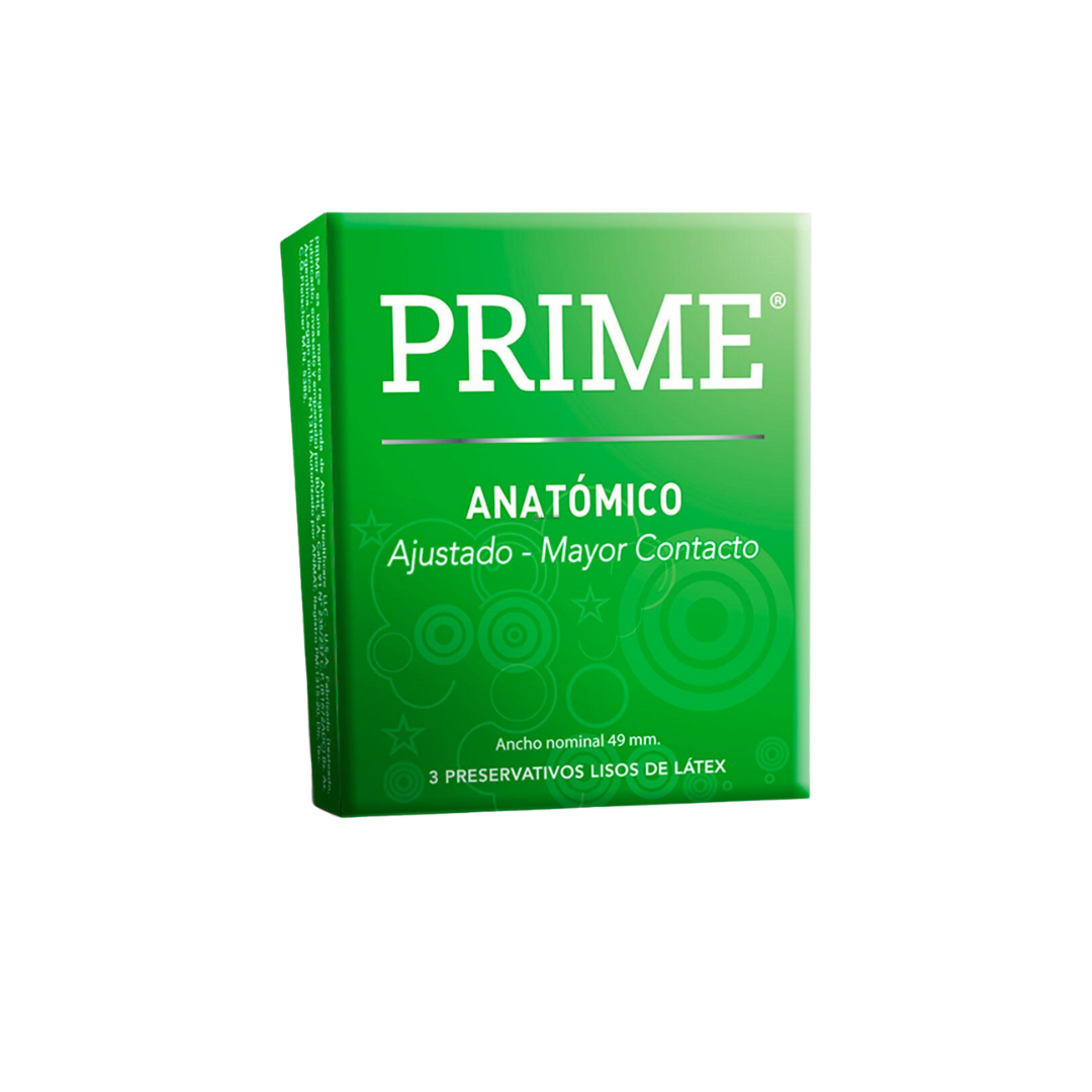 Preservativos Prime Anatómicos - caja x3