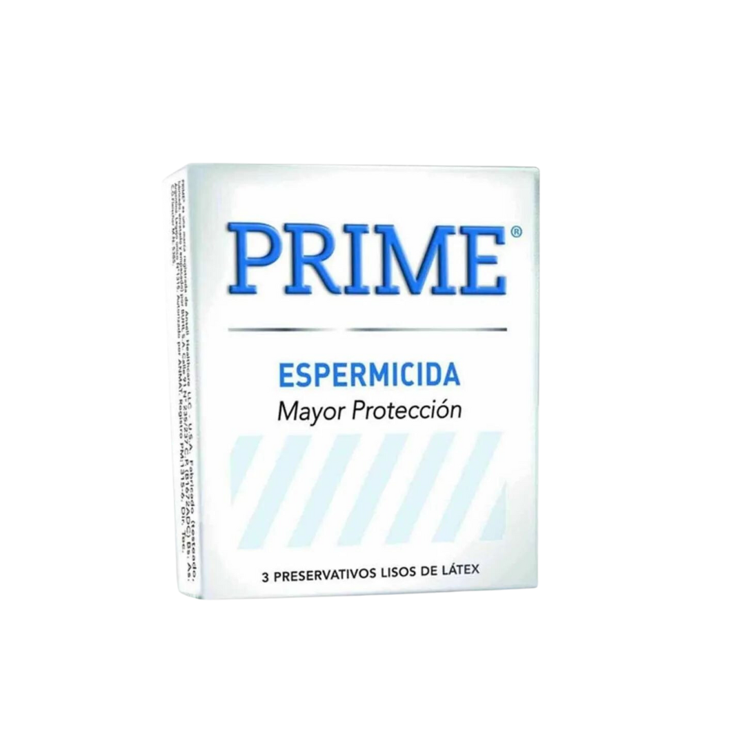 Preservativos Prime Espermicida - caja x3