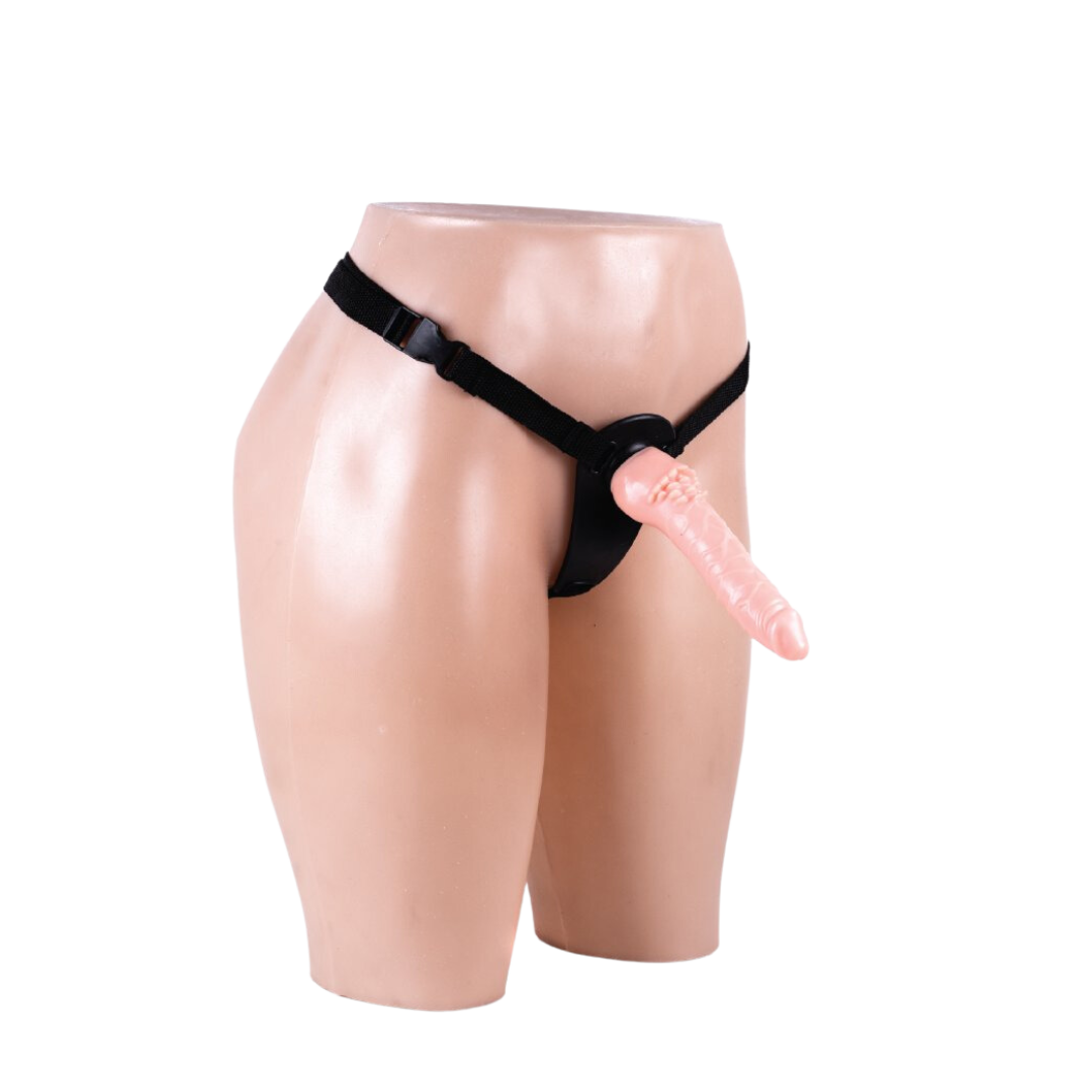 Arnés con dildo cliterific piel 11 x 4(90-710-21)