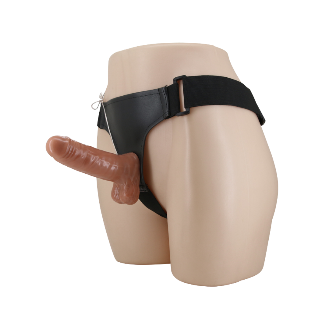 Arnes con dildo vibrador 13 x 4 (PILAS)