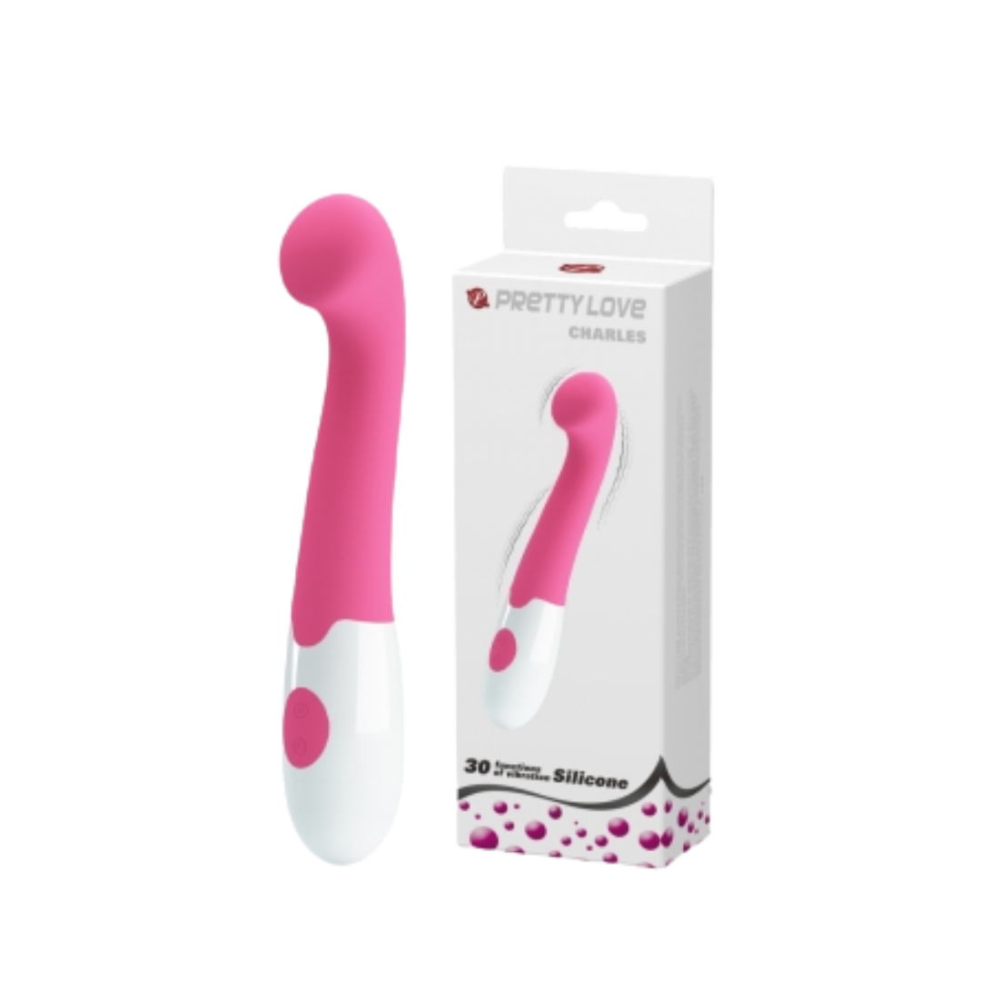 Pretty Love Charles – Vibrador Curvo de Silicona - Pilas
