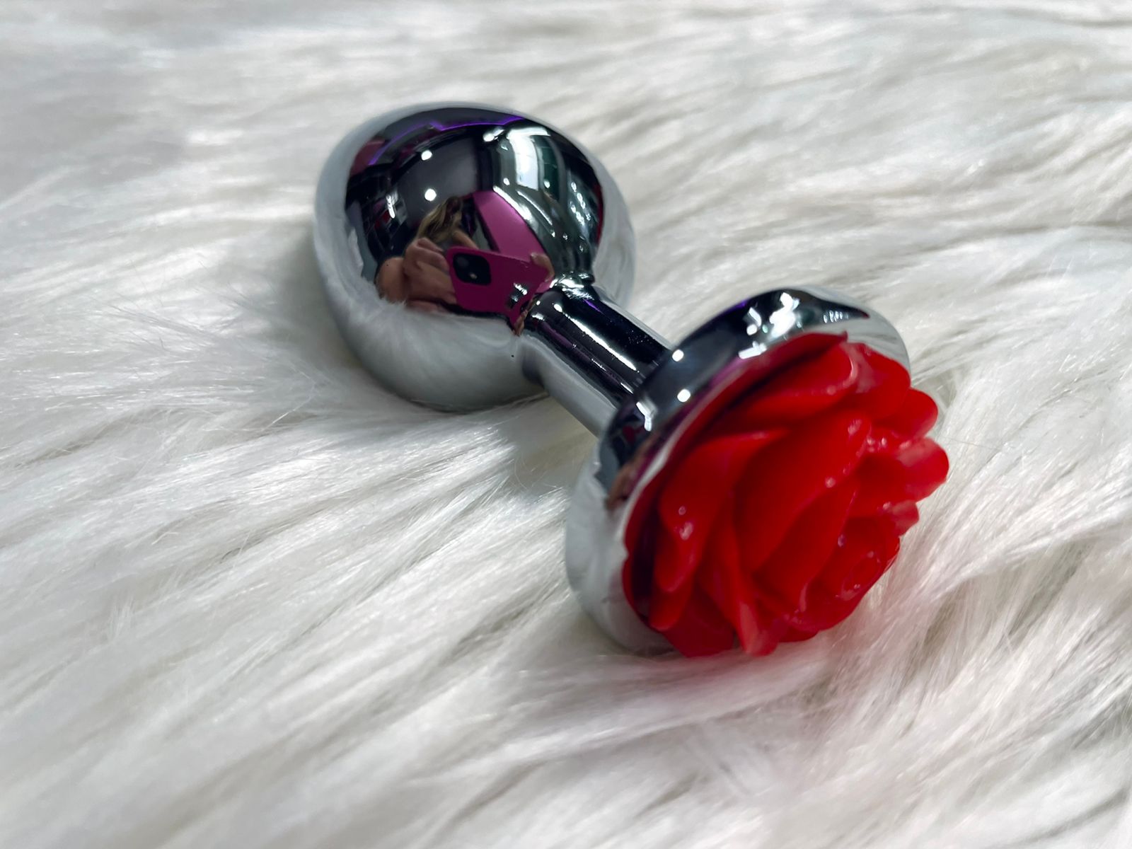 Plug Metálico Red Flower - Talle M