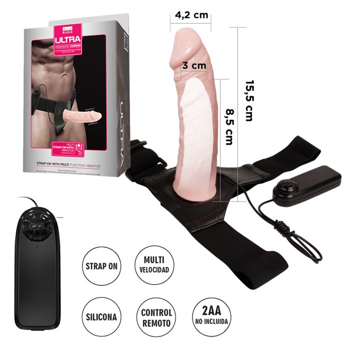 Funda rígida con arnés y vibración regulable - BW-022050