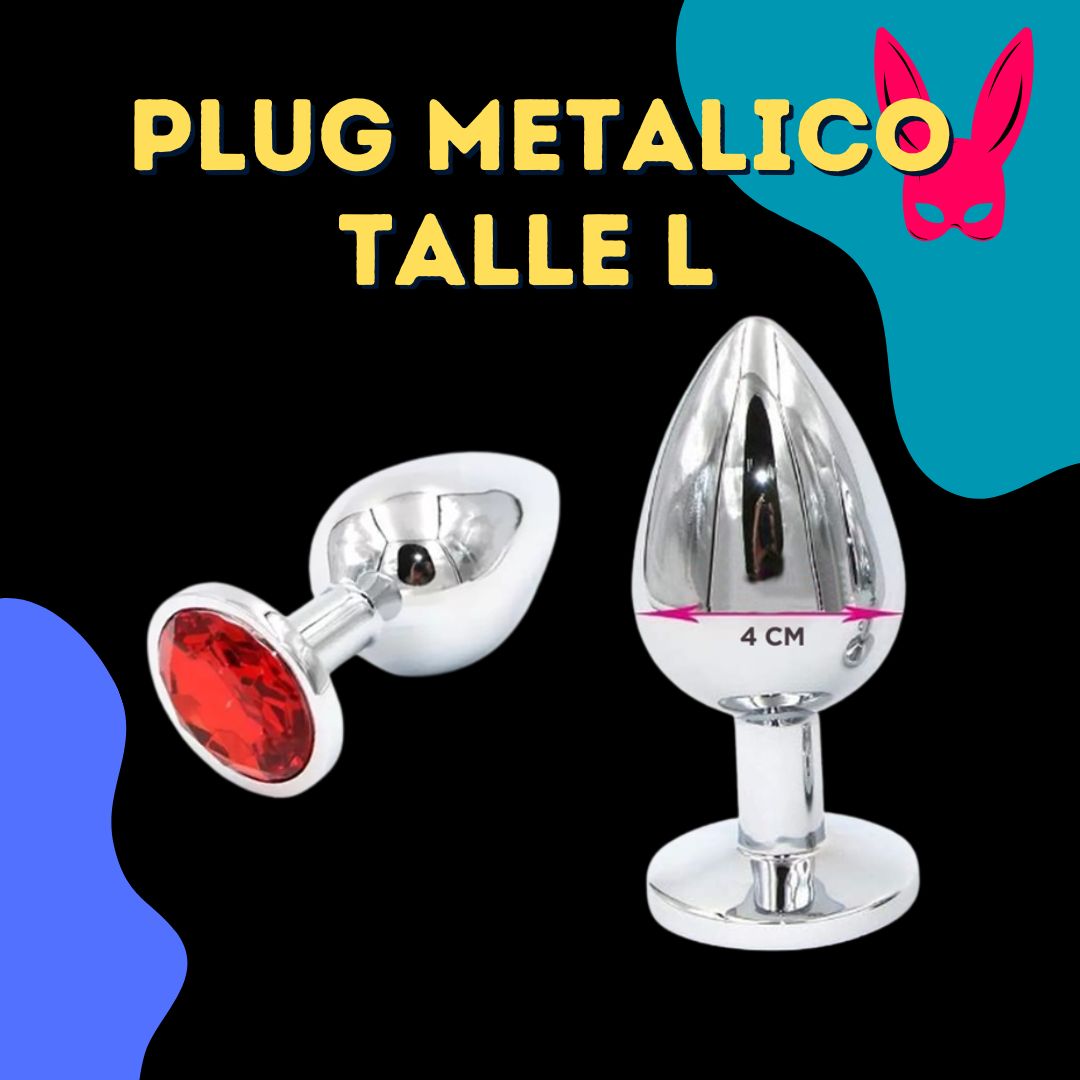 Plug metálico base redonda L