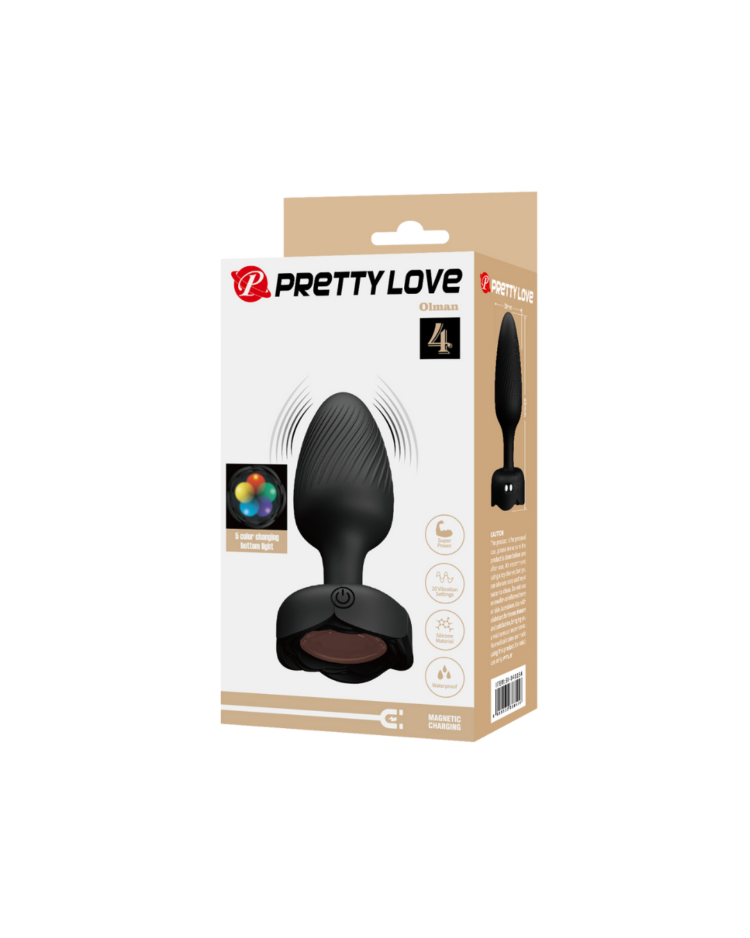Plug Anal Pretty Love Olman - con Luz y carga USB