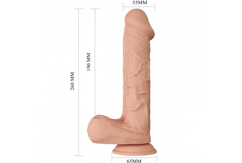 BERGRISI dildo con vibración realistico flexible pellizcable 26cm x 6,5cm (BW-008103ZR)
