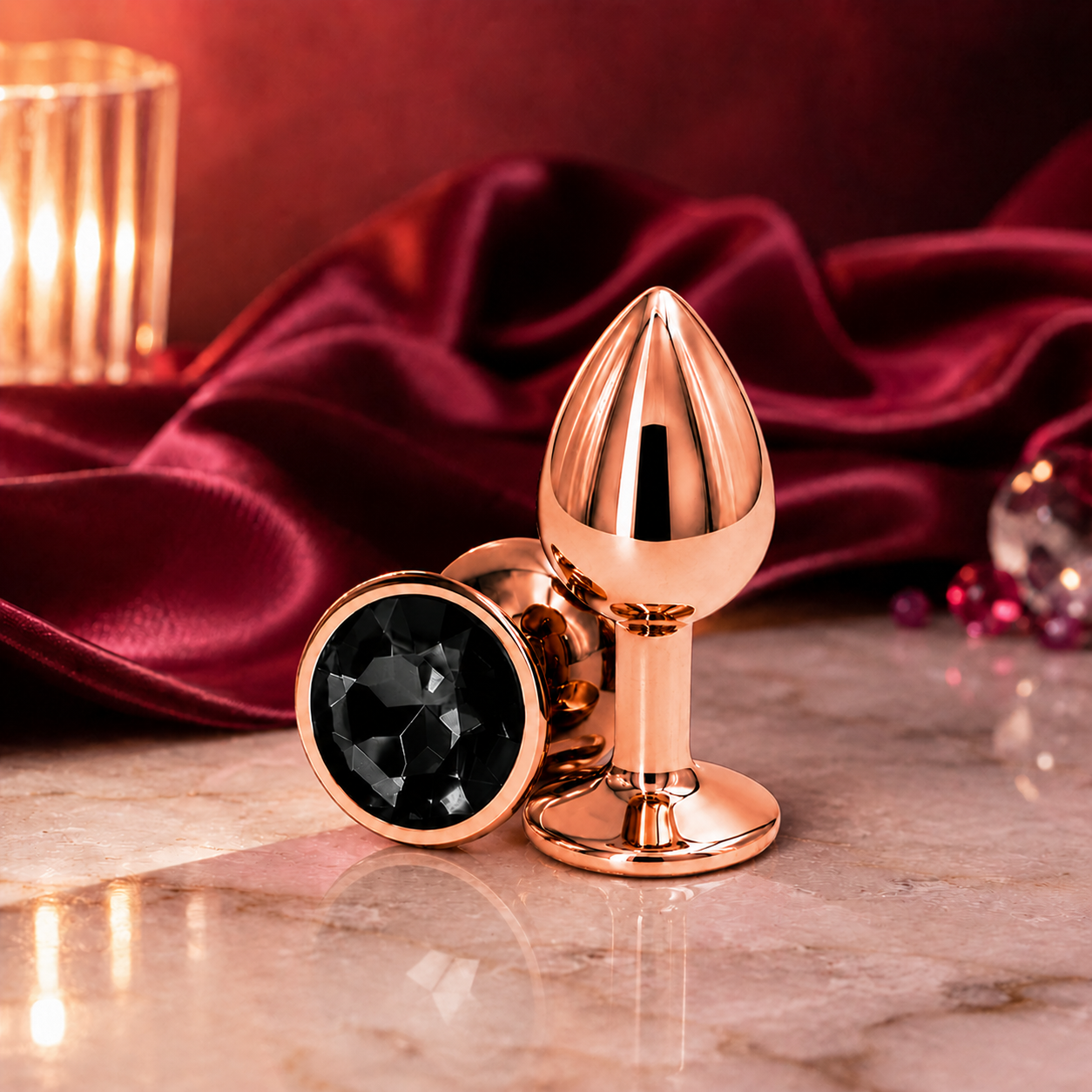 Plug metalico Gold Rose S - Base Redonda