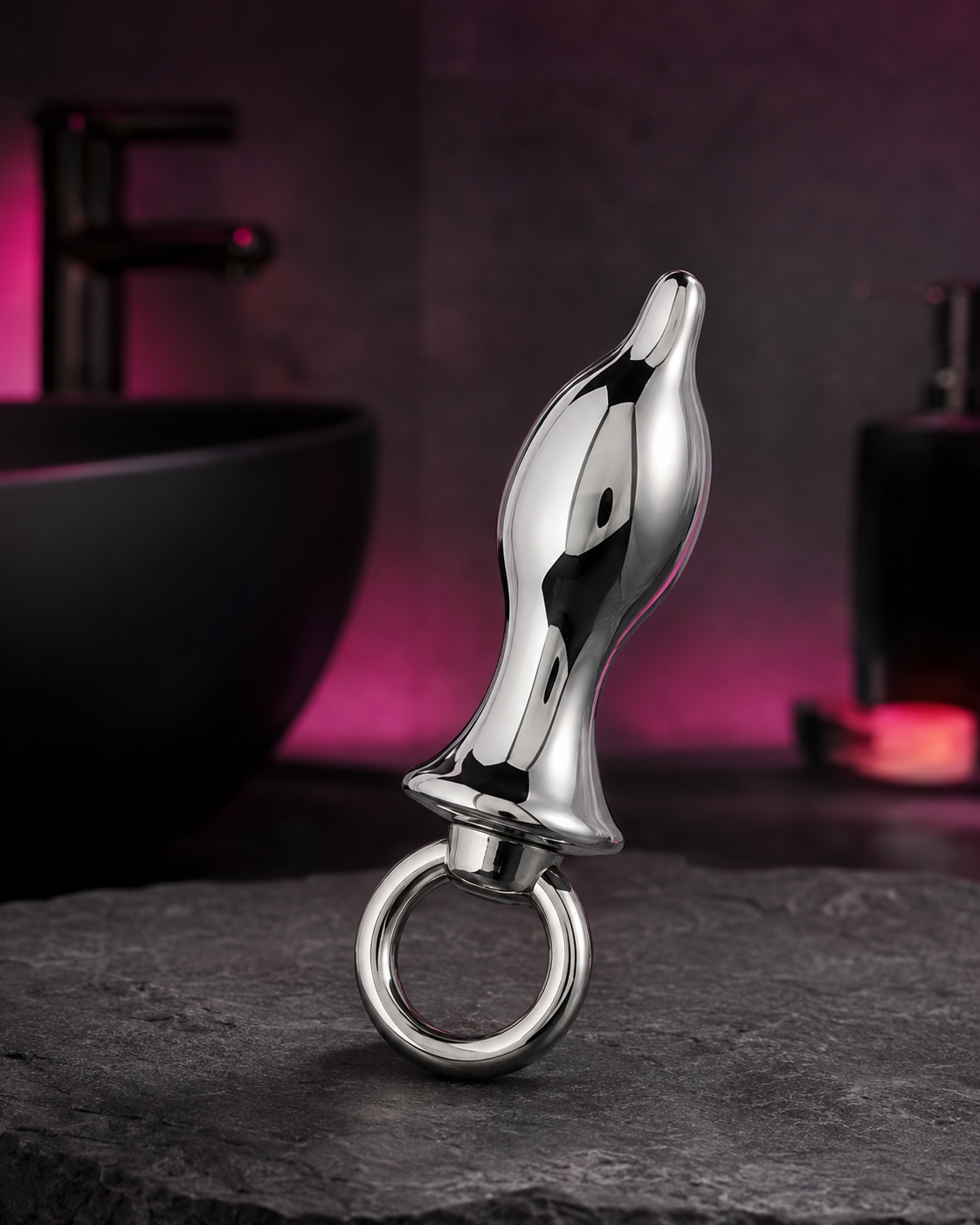 Plug anal metálico Hard Steel con aro