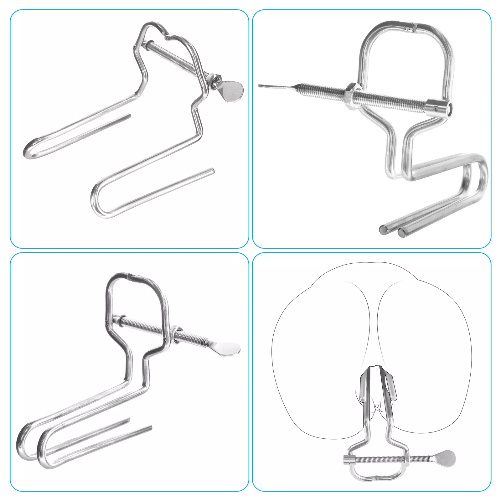 Abridor Dilatador anal/vaginal - Acero inoxidable